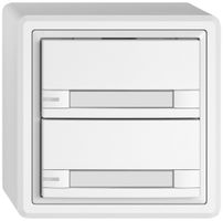 Pulsante universale AP EDIZIO.liv UNI SNAPFIX® 5…48V c.LED 2× com.2T targ.bi