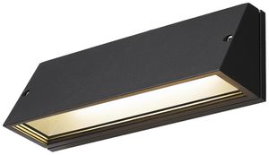 LED-Wandleuchte SLV PEMA 14W 1420lm 3000/4000K IP65 280×100×90mm schwarz