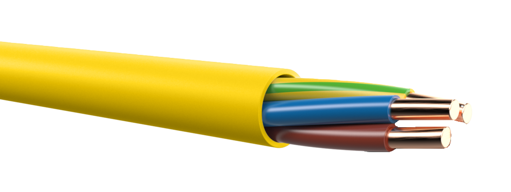 Installationskabel FE05C 3×6mm² LNPE gelb Cca