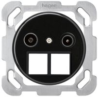 UP-Antennendose TV-R HMS basico B 19dB schwarz