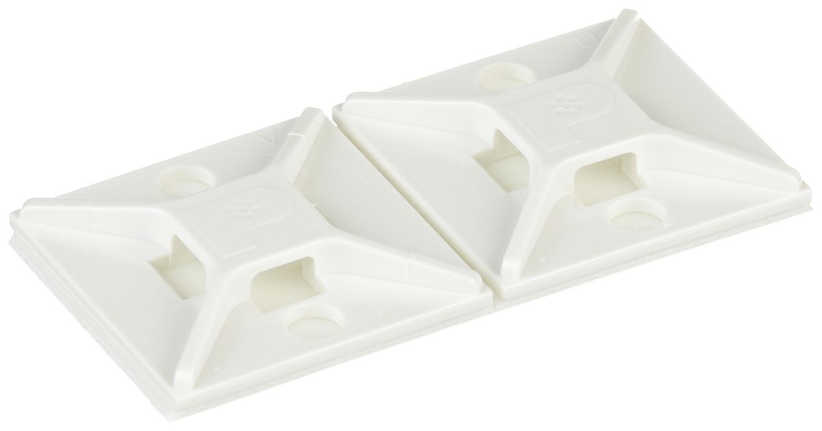 Kabelbindersockel Panduit selbstklebend, 25.4×25.4×4.2mm, weiss
