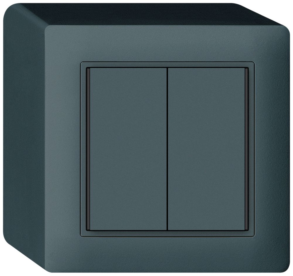 Poussoir KNX AP KAL 2×touches 4×points actionnables LED anthracite