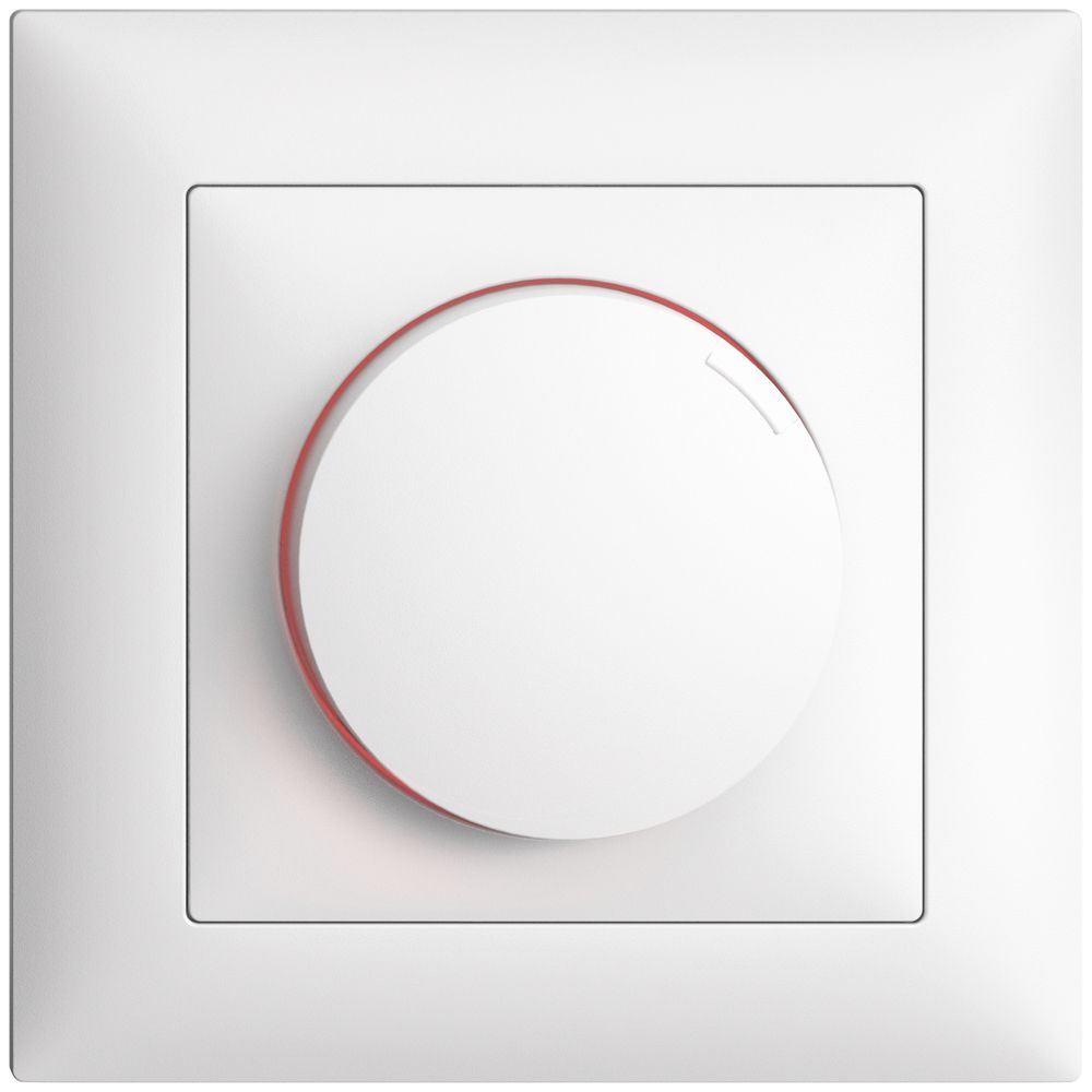 Variateur ENC EDIZIOdue 20…420W blanc universel, illuminable LED rouge