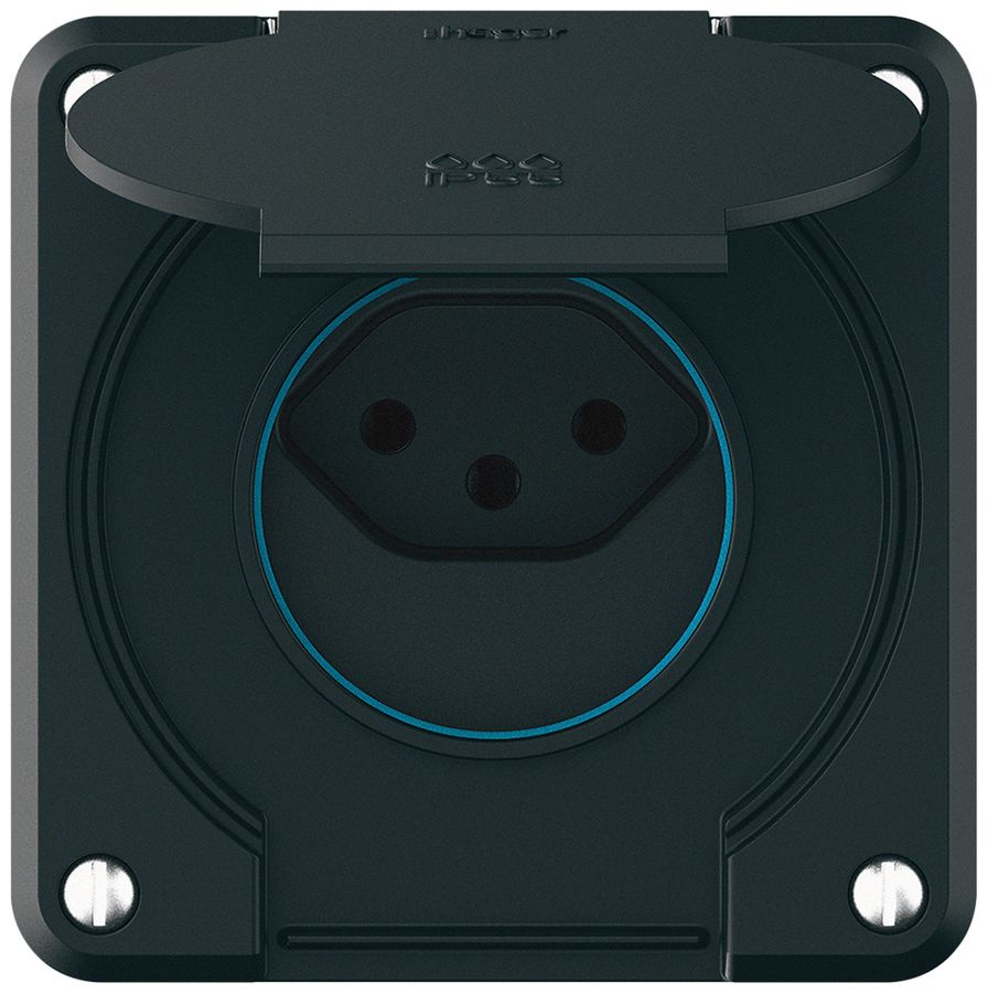 Prise ENC robusto 1×type 13 IP55 noir
