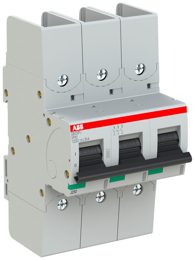 Leitungsschutzschalter ABB S803PV-SP80 3P 1200VDC 80A 5kA 4.5TE