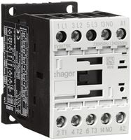 Leistungsschütz Hager 3P+1 Schliesser 7A bei AC-3 Spulenspannung 230VAC