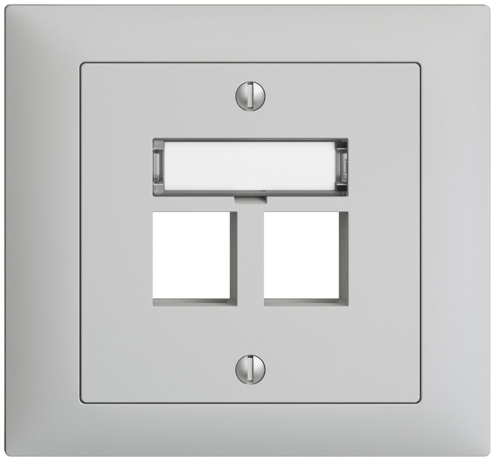 EB-Montageset EDIZIOdue FKE, Geradeauslass, für 2×Keystone, hellgrau
