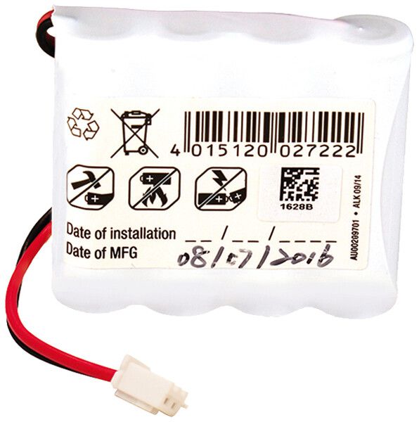 Accu ESYLUX per SLA LED NiCd, 4.8V/800mAh, cavo 230mm, 60×50×15mm