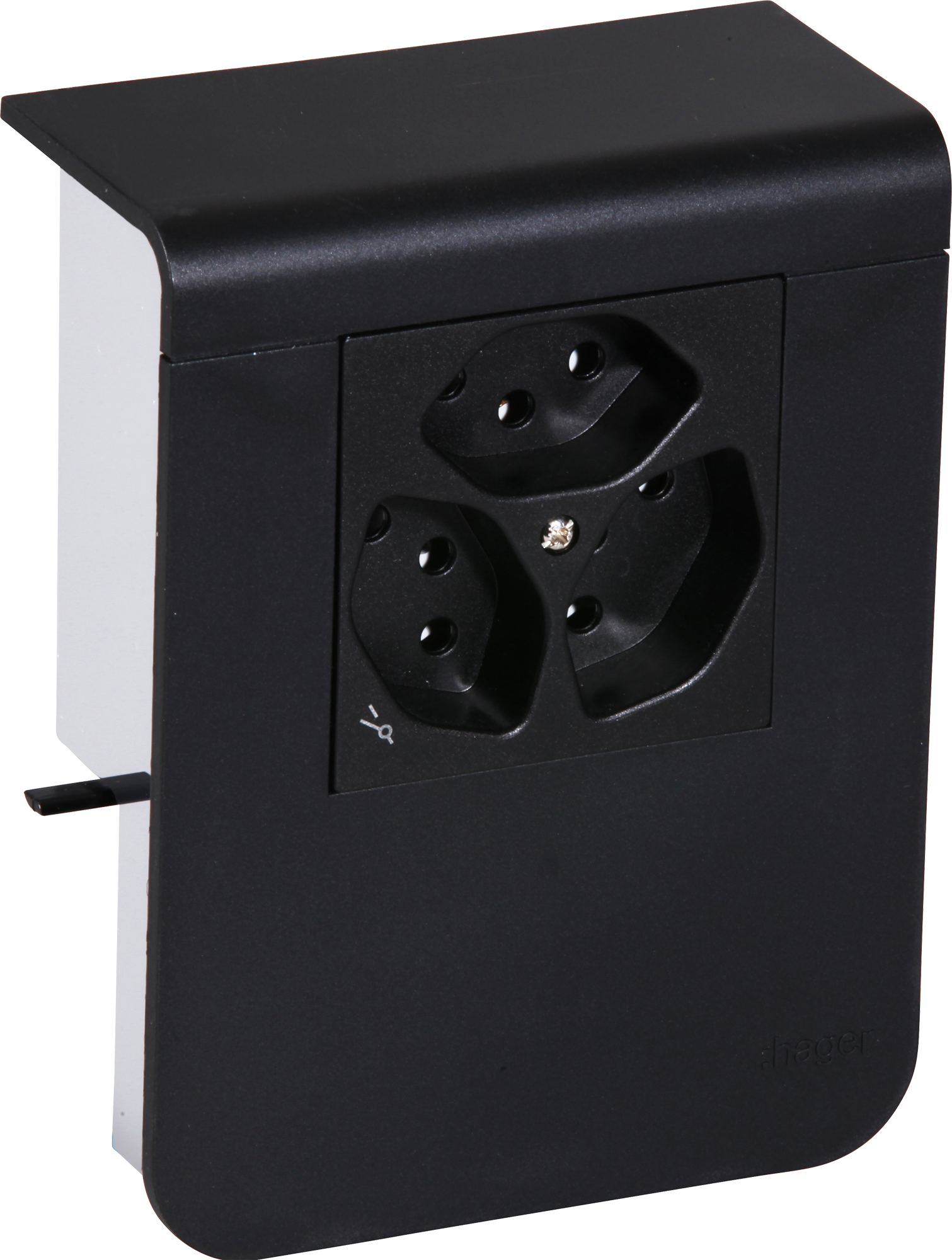 Supporto d'apparecchio Hager per SL20080 nero, 3×T13 1×S