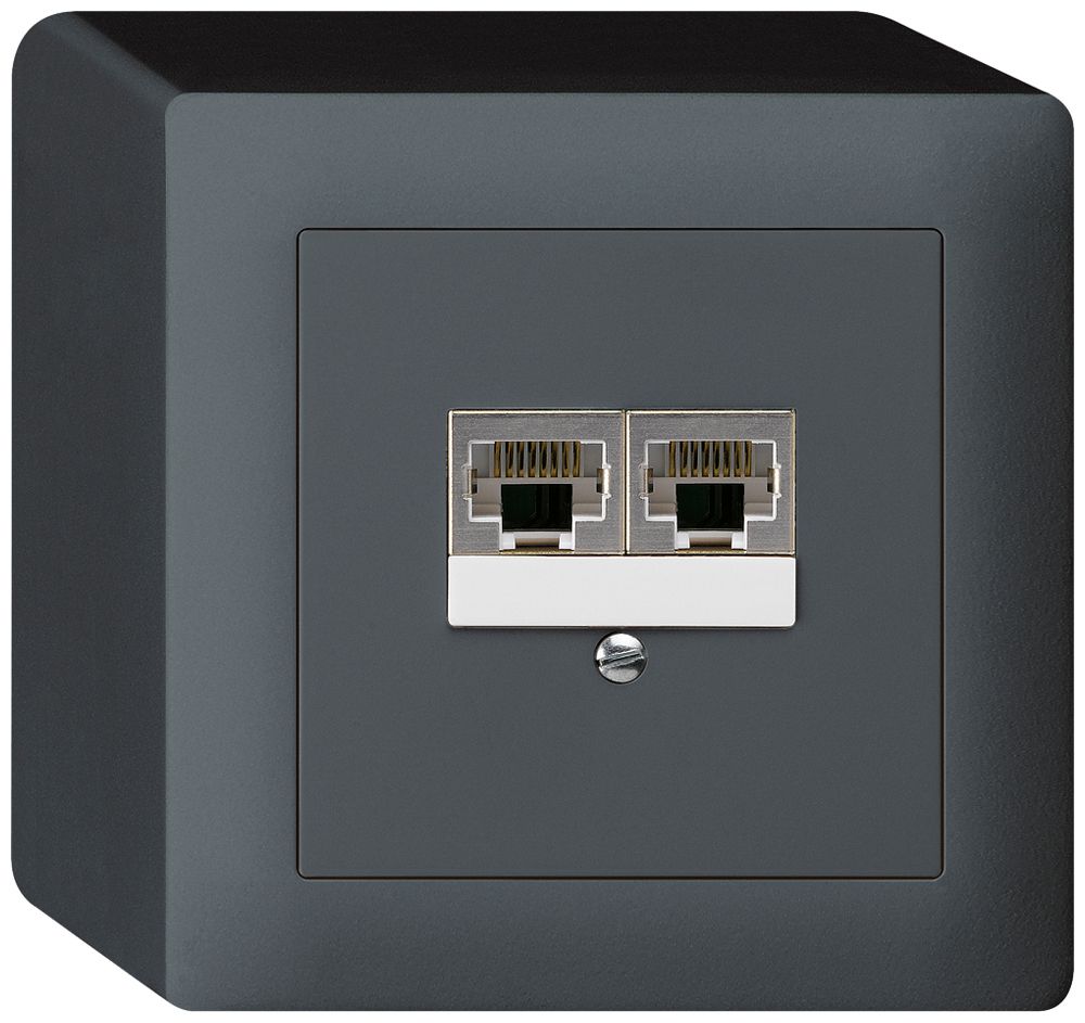 AP-Dose kallysto 2×RJ45s getrennt anthrazit