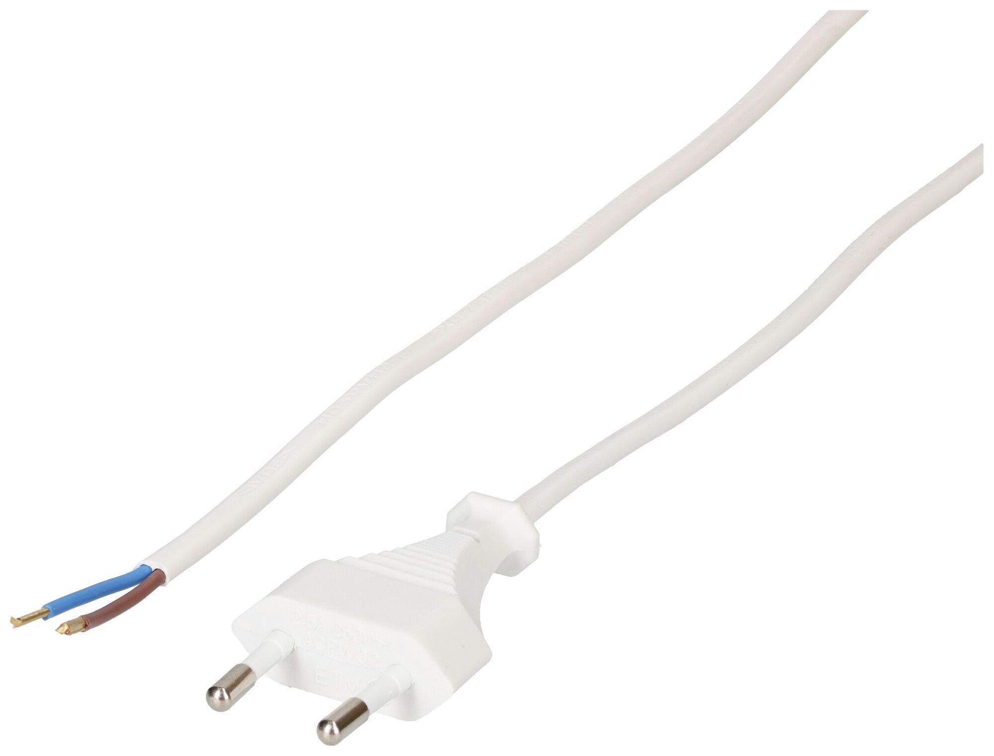Anschlusskabel MH WIRE PVC 2.5A 230V 2×0.75mm² T26 gerade 3m ws