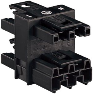 Distributore WAGO 3L sp/3×pr nero
