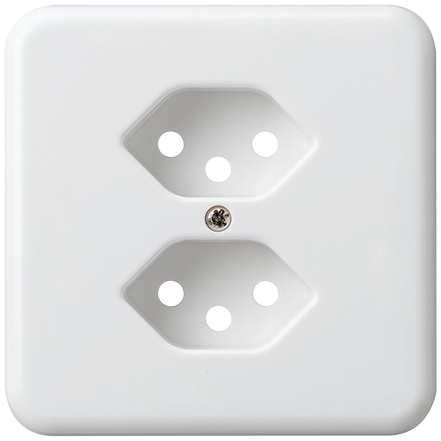 Abdeckplatte Gr.I 2×Typ 13 basico weiss