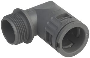 Anschlusswinkel 90° M25 21.2×18mm grau AGRO Flexa-Quick IP67