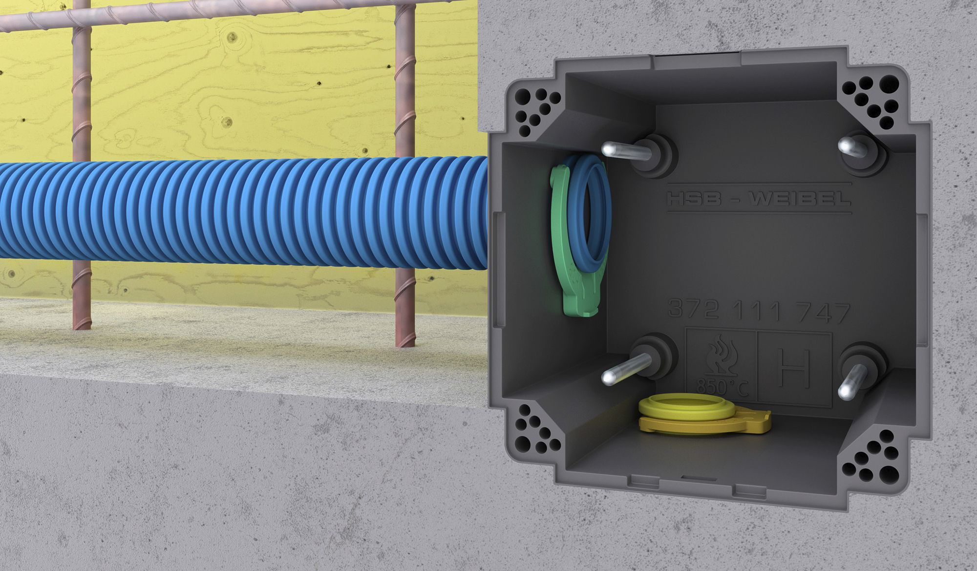 Rohrklammer HSB Weibel Rohrfix Ø32mm Polyoxymethylen halogenfrei grün