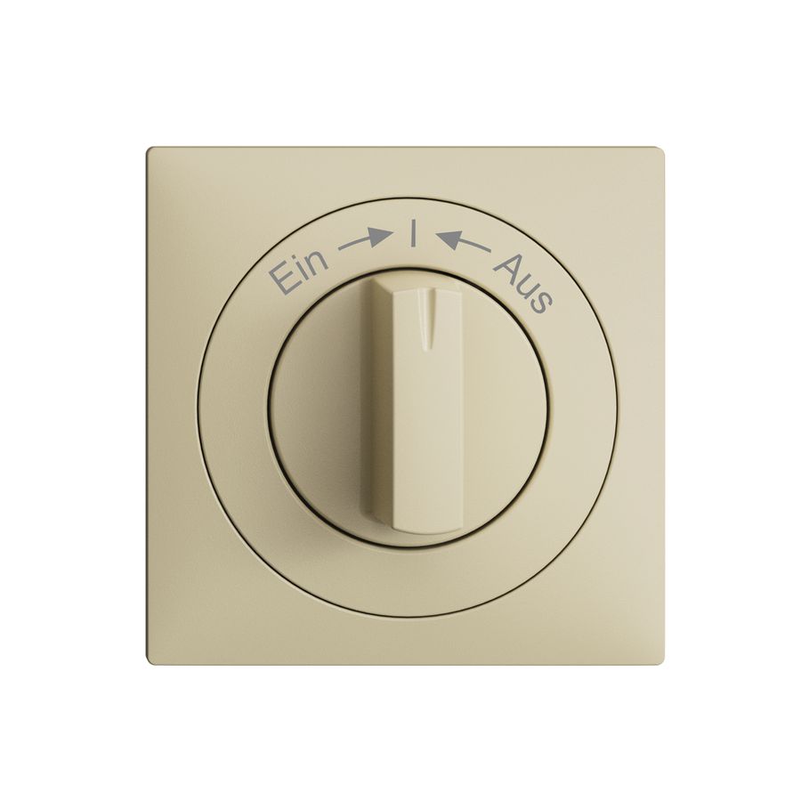 Frontset EDIZIOdue Ein->I<-Aus vanille 60×60mm für Schwenktaster