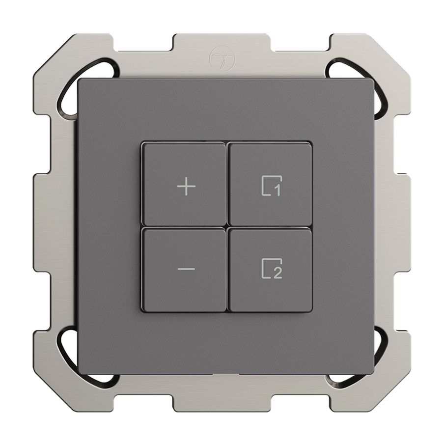 UP-Dimmer Uni-LED 1K/4T Szene WLAN Edue Wiser dunkelgrau