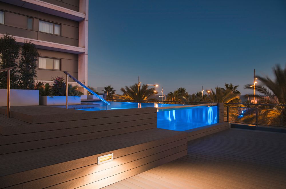 Applique LED INC SLV BRICK, 9W 950lm 3000K asymétrique IP65 acier fin