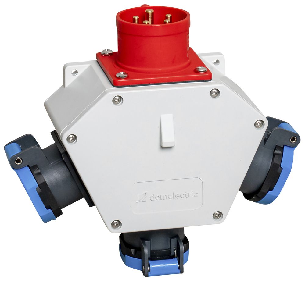 Kreuzverteiler DEM DB34229 3×T23 Stecker 16A