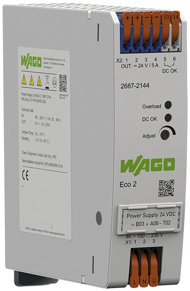 EB-Stromversorgung WAGO Contact Eco 2 einphasig 24VDC 5A