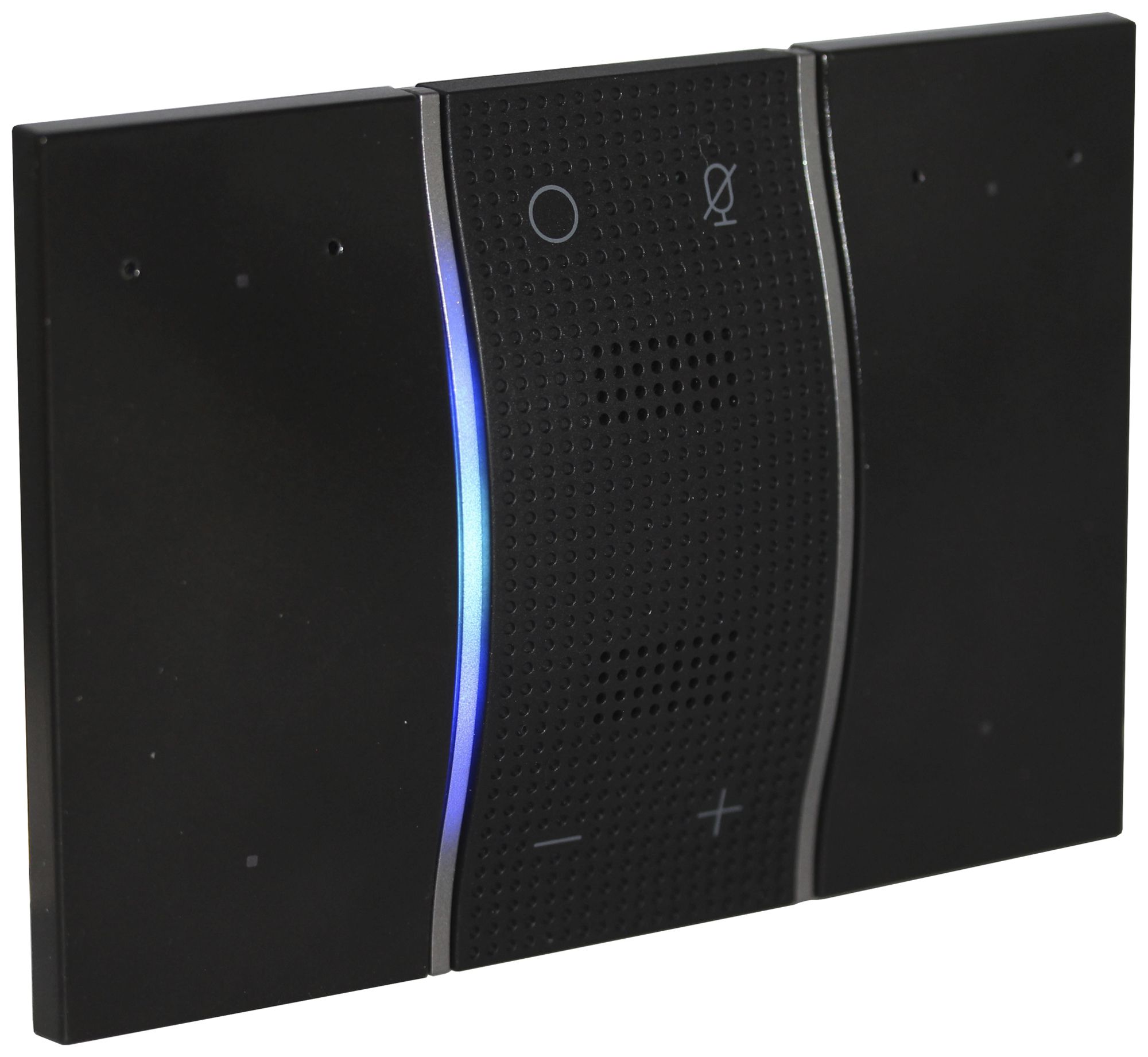 Commande vocale Living Now MyHOME Alexa pour montage encastré 3 modules noir