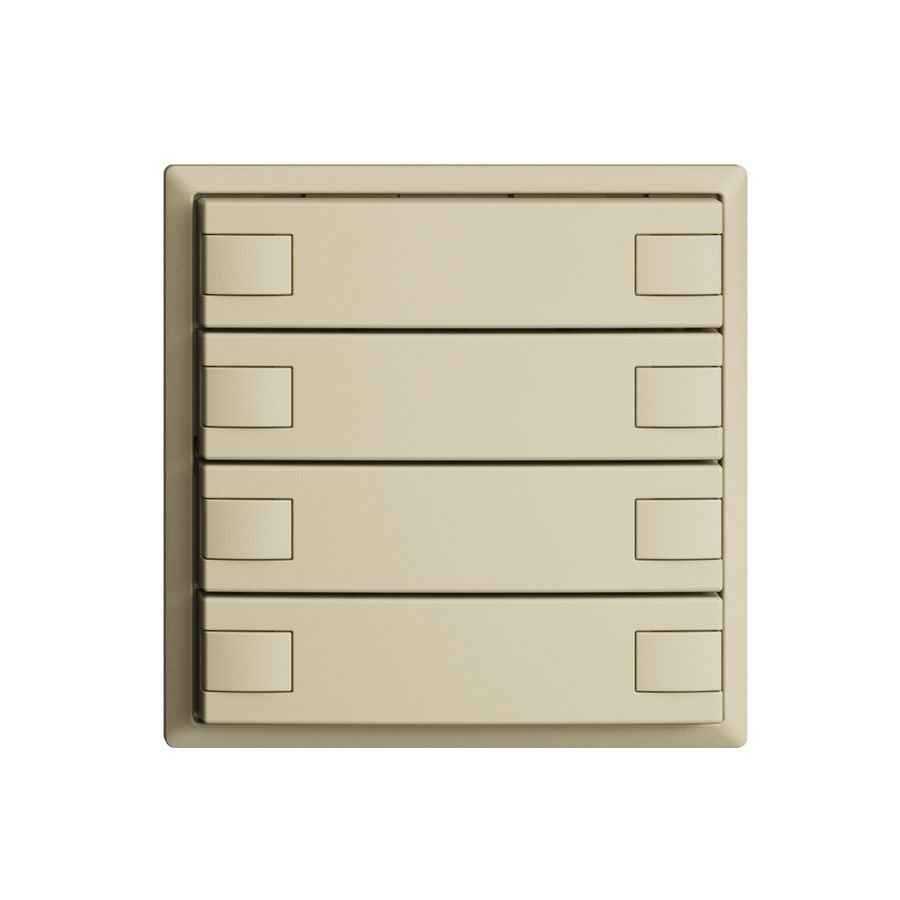 Poussoir ENC KNX 8× EDIZIOdue vanille RGB sans LED