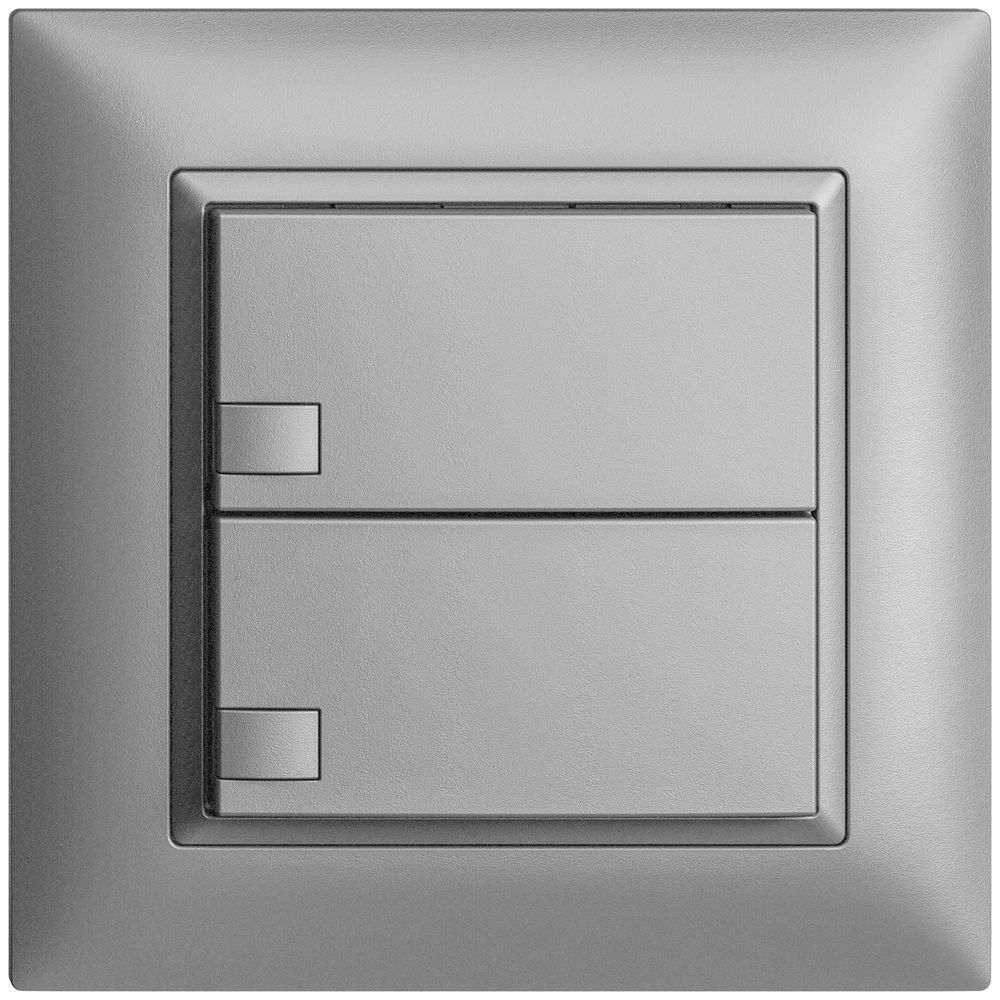Poussoir ENC KNX 2× EDIZIOdue silver RGB sans LED