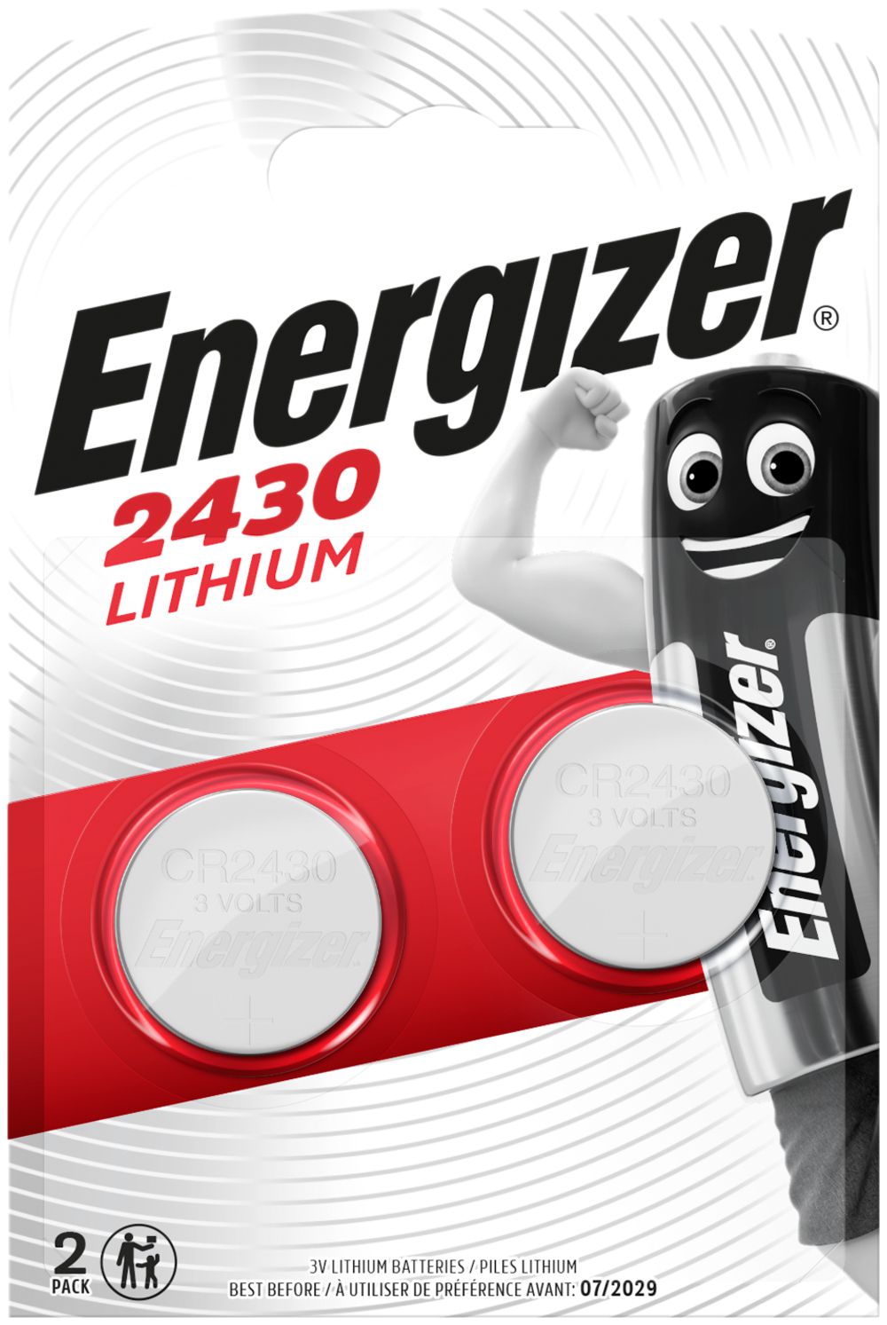 Knopfzelle Lithium Energizer CR2430 3V Blister à 2 Stück