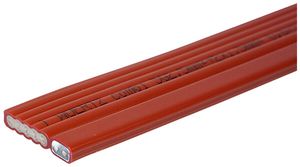 Cavo piatto Woertz Combi 5×2.5+2×1.5mm² PVC rosso Eca