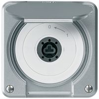UP-Schlüsselschwenktaster robusto IP55 aluminium mit Deckel o.Zylinder 1P Kombi