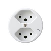 Einsatz zu UP-Steckdose basico 2×Typ 13S weiss