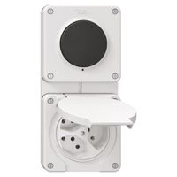 Combinaison NUP NEVO, interrupteur à poussoir schéma 3/1L + prise 3×type 13, bc