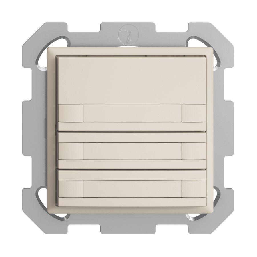 Poussoir KNX RGB ENC EDUE, 250mW, s.LED, papier, 3×poussoir, com.2×touches crema