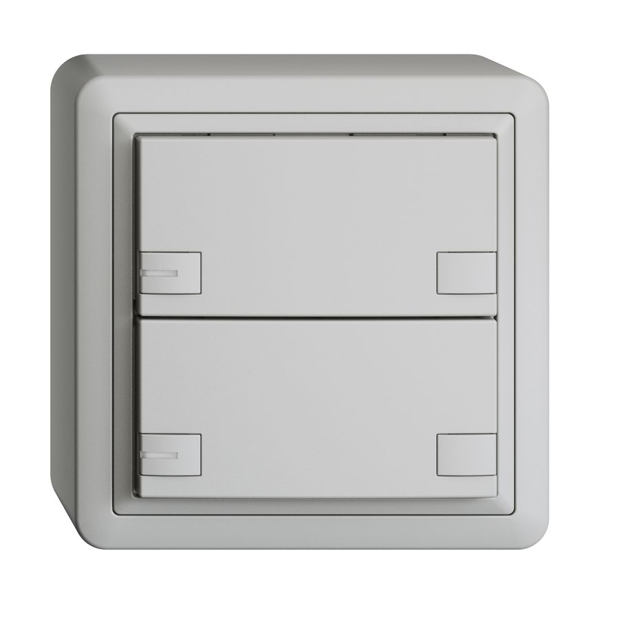 Poussoir KNX RGB AP EDUE, 250mW, a.LED RGB, 2×poussoir, comm.2×touches, grc