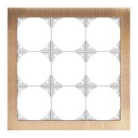 Telaio di copertura EDIZIOdue prestige 3×3 ottone champagne
