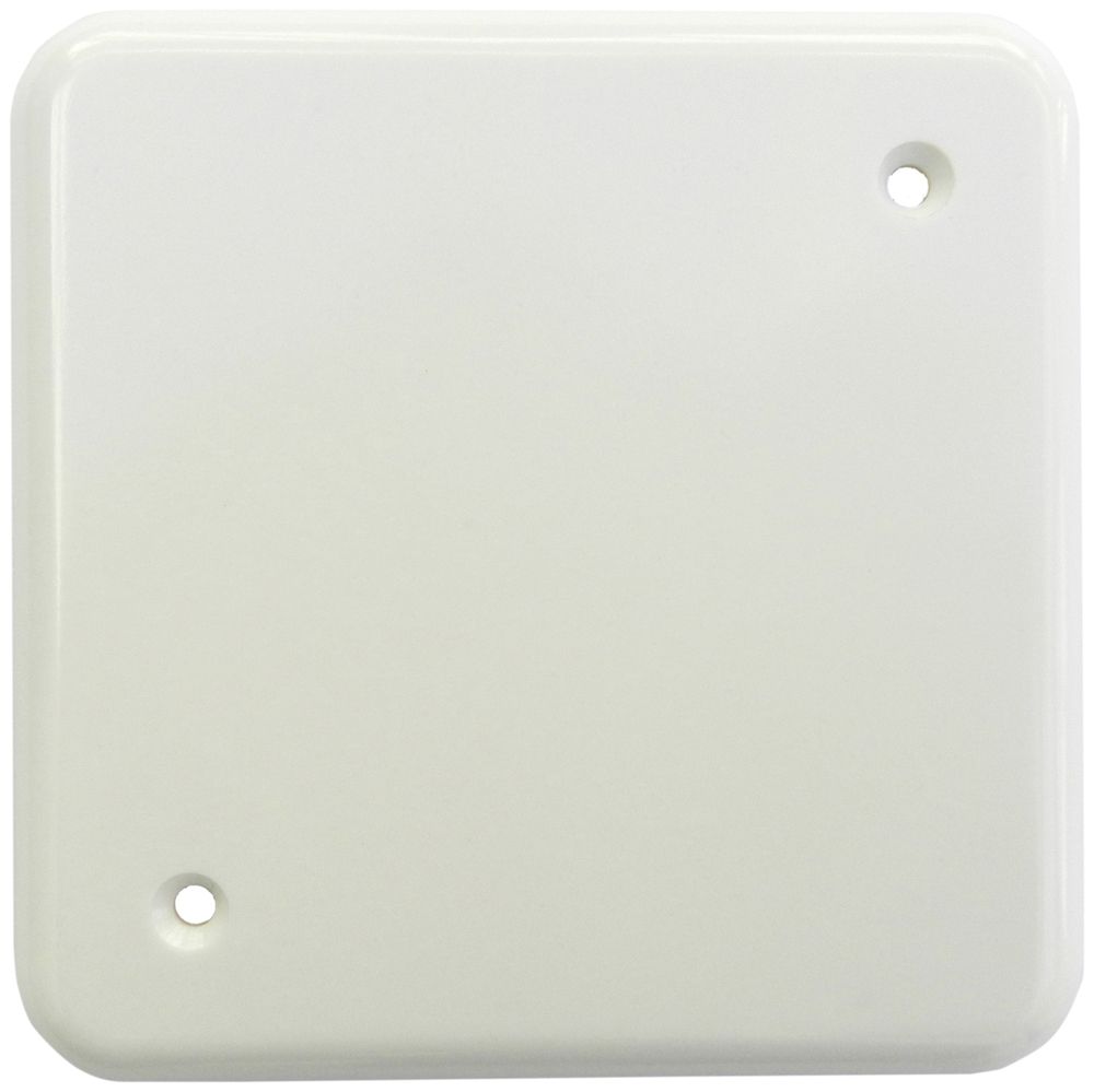 Abdeckplatte I 2-Befestigungslöcher weiss
