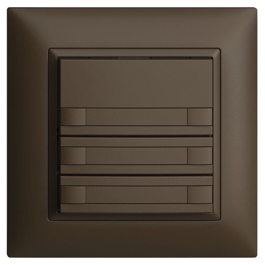 UP-KNX-Taster RGB EDUE FMI, 250mW, o.LED, m.Papier, 3×Taste, 2×Tastenb., cof