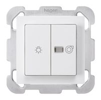 Interrupteur lumineux ENC kallysto blanc 1/1L symbole lumineux+ventilation