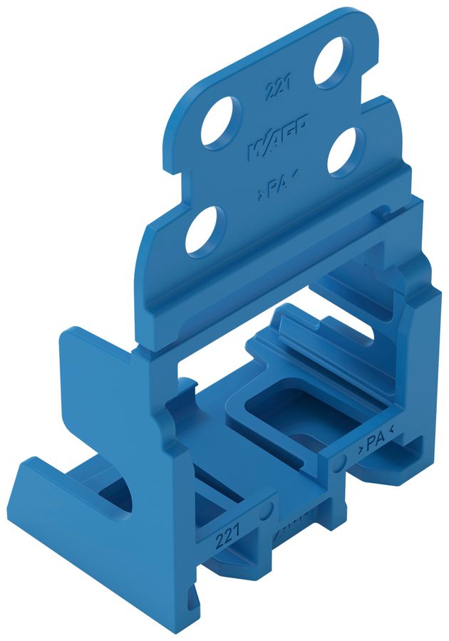 Adaptateur de fixation WAGO a.décharge de traction p.10×4mm² latérale bl