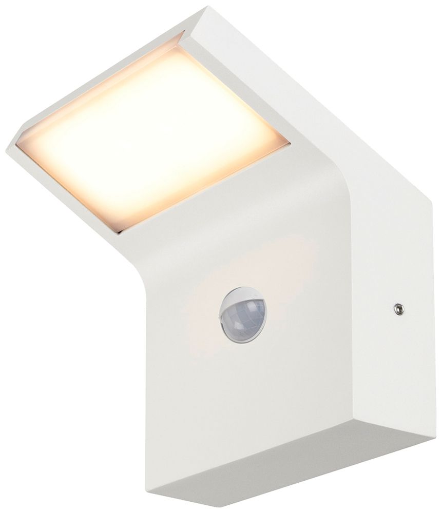 Applique LED SLV ORDI PIR 10W 750lm 822 IP54 118×180×162mm blanc