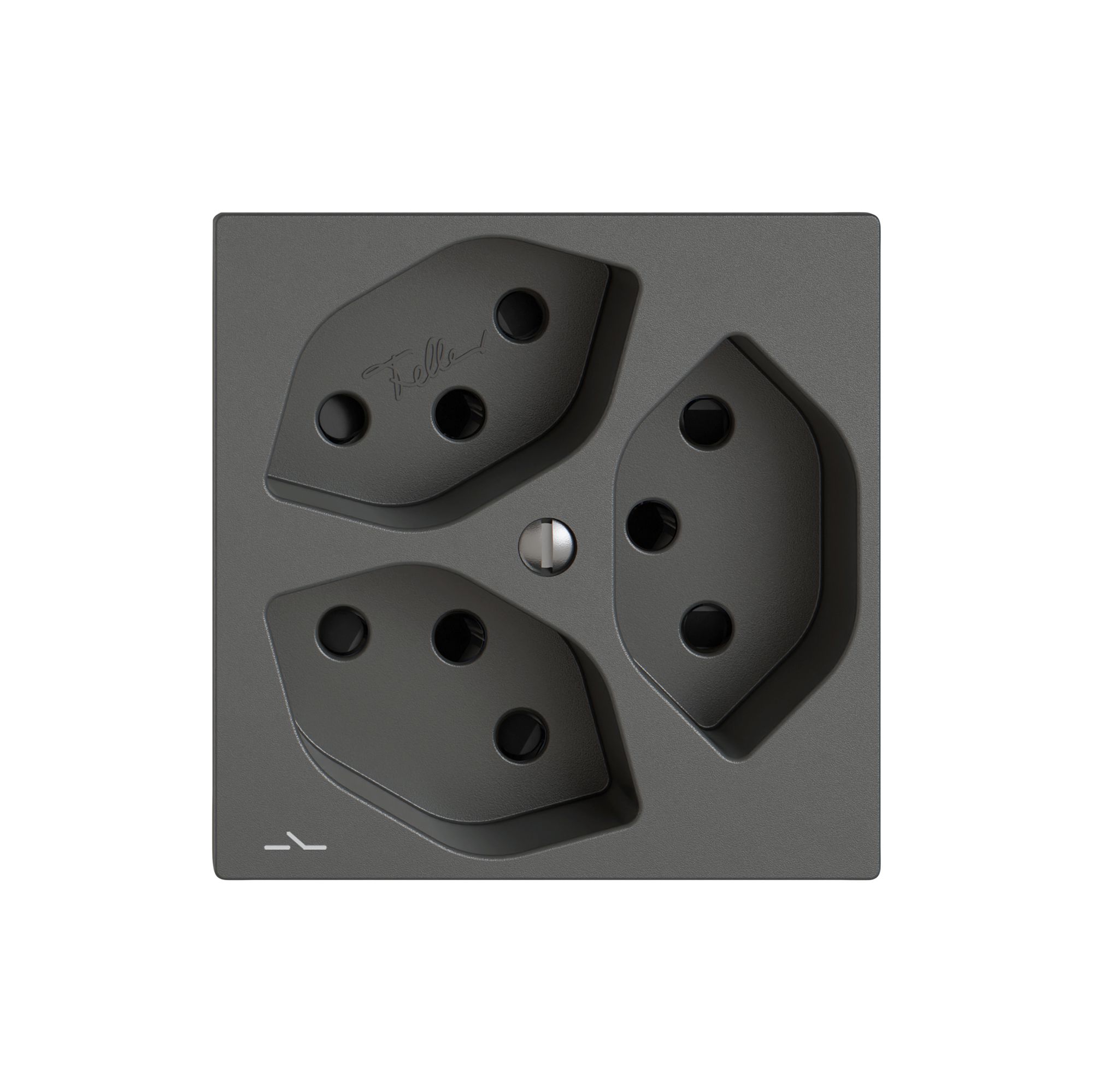 Steckdose EDIZIO.liv SNAPFIX® 3×T13 1×S mit Shutter dgu