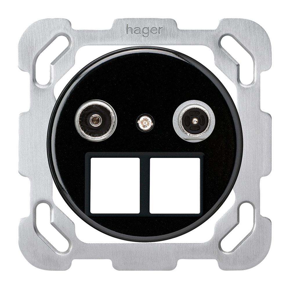 Presa multimedia INC basico TV-R mont.B 23dB 2GHz nero