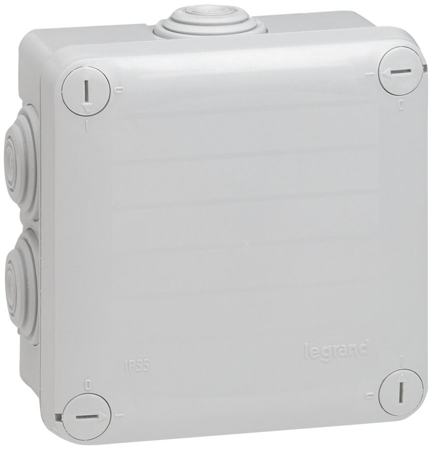 AP-Abzweigdose PLEXO 105×105mm leer grau