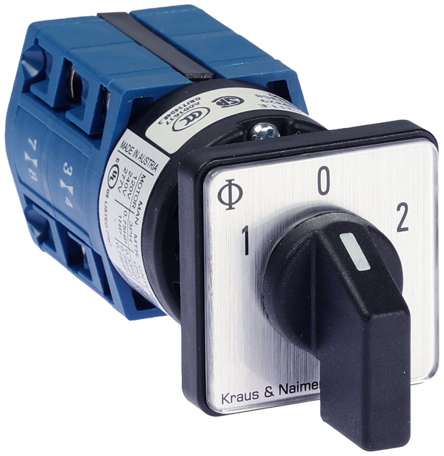 EB-Umschalter K&N CG4.A211.E, 10A/400V 2L 30×30mm "1-0-2"