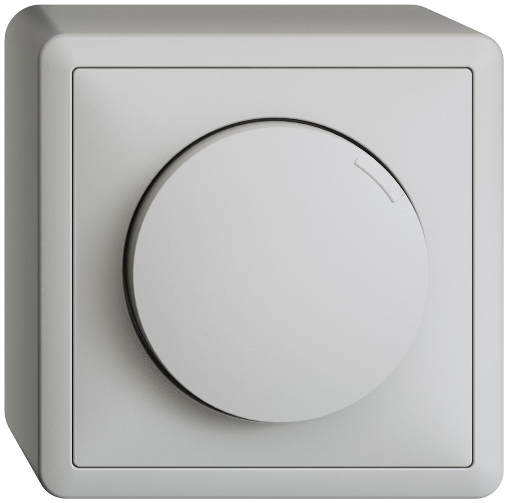 AP-Drehdimmer EDIZIOdue 20…300W Phasenabschnitt hellgrau