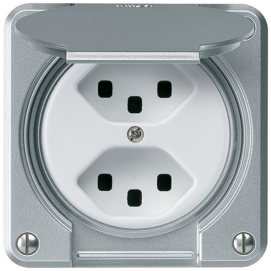 Presa INC robusto 2×tipo 23 alluminio