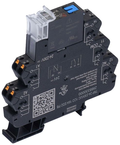 Relais WM TRP ED2 PB 1CO 16A AgNi 21.6…253VAC/DC LED Steckanschluss