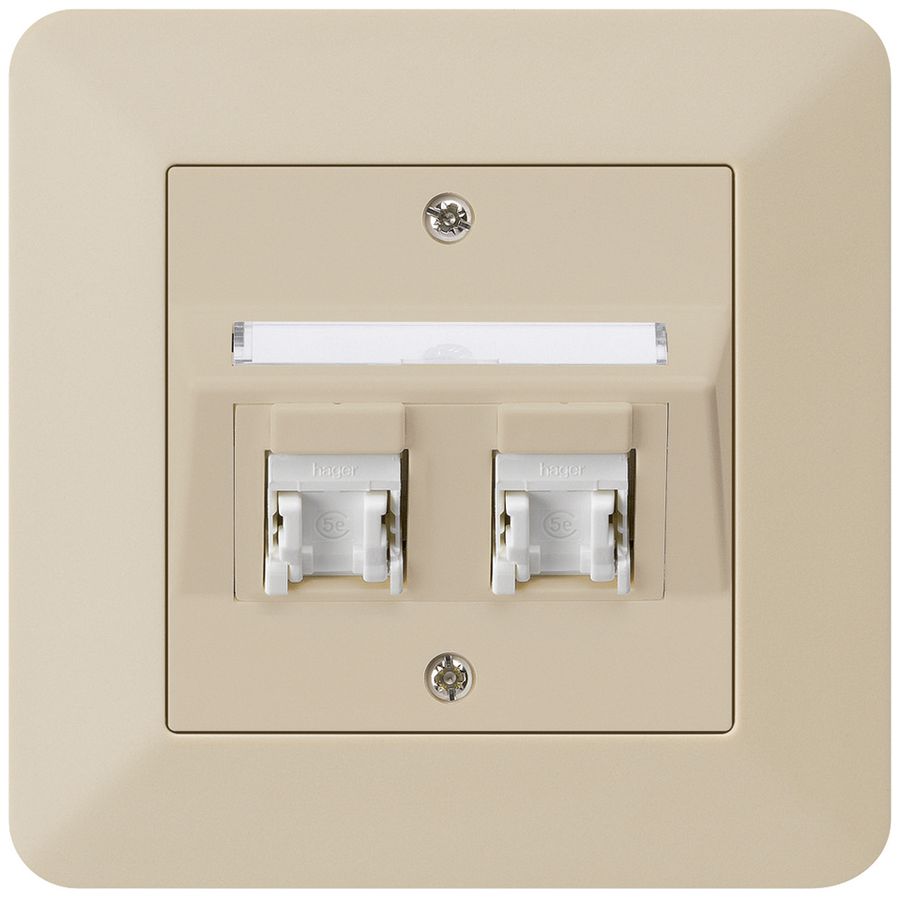 UP-Montage-Set kallysto.trend C Kat.5e 2RJ45/u beige