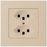 UP-Steckdose kallysto.pro 2×T23 beige mit Steckklemmen
