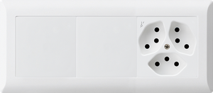 UP-Kombination KLI 1x3 , Blind + Blind + 3xT13 1/s ws